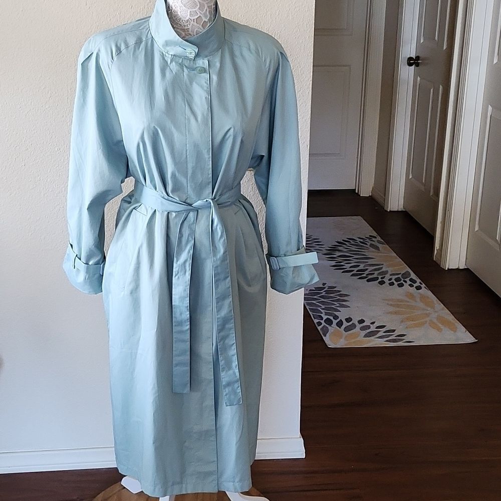 Vintage‎ London Fog Classic Maincoats  80's Y2K Trench Coat Size 12P